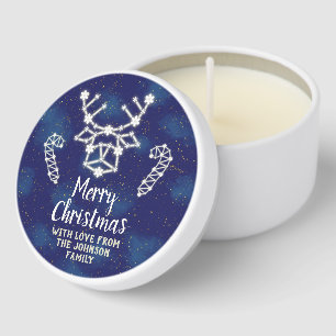 Merry Christmas Thank You Favor Deer Constellation Mini Candle Favors