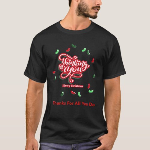 Merry Christmas Thank You Holidays Red Green T_Shirt