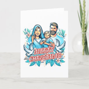 Merry Christmas - The Holy Family - Nativity Holiday Card