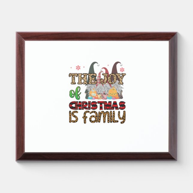 Merry Christmas The Joy Of Christmas Is Family Award Plaque (Horizontal)