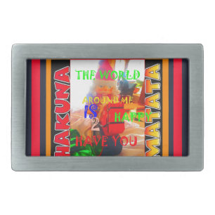 Merry Christmas The world around me is happy to ha Belt Buckle