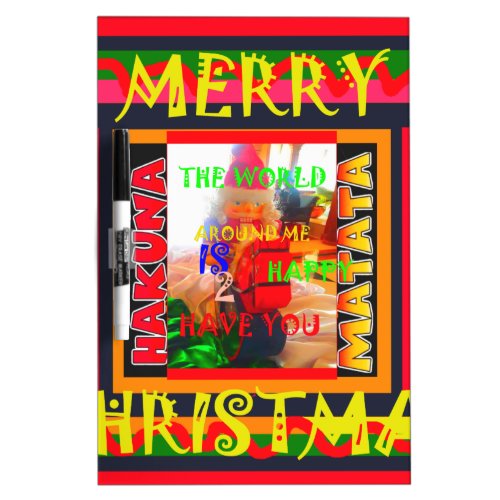 Merry Christmas The world around me is happy to ha Dry_Erase Board