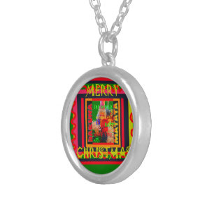 Merry Christmas The world around me is happy to ha Silver Plated Necklace