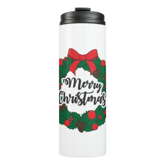 Merry christmas thermal tumbler (Front)