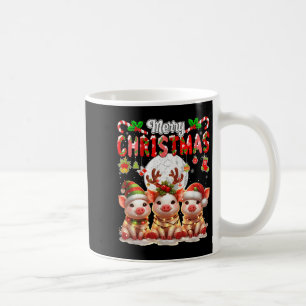 Merry Christmas Three Santa Reindeer Elf Gs Colorf Coffee Mug