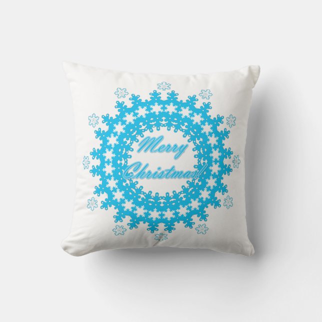 merry Christmas Throw Pillow (Front)