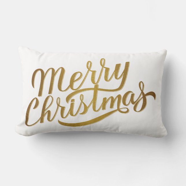 Merry Christmas Throw Pillow (Front)
