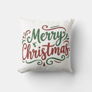 Merry Christmas Throw Pillow