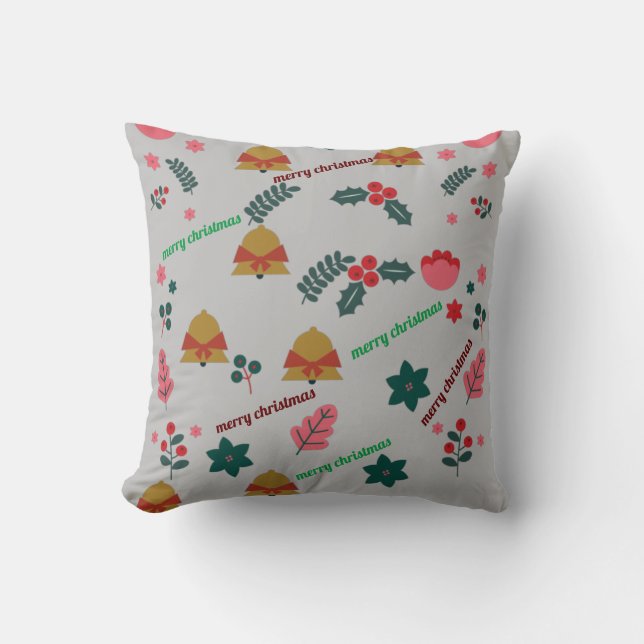 Merry christmas  throw pillow (Front)