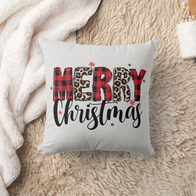 Merry Christmas Throw Pillow (Blanket)