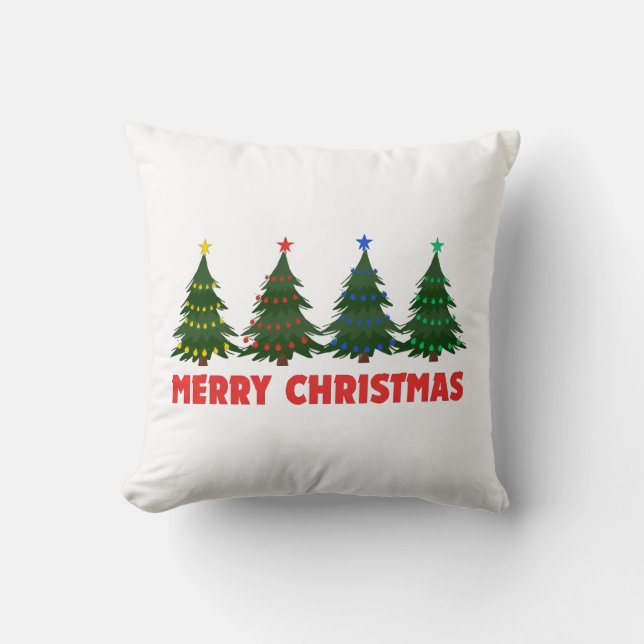 Merry Christmas Throw Pillow (Front)