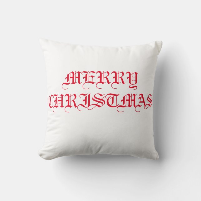 MERRY CHRISTMAS THROW PILLOW (Front)
