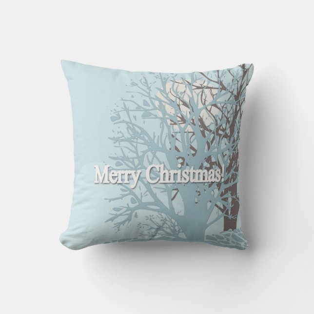 Merry Christmas! Throw Pillow (Front)
