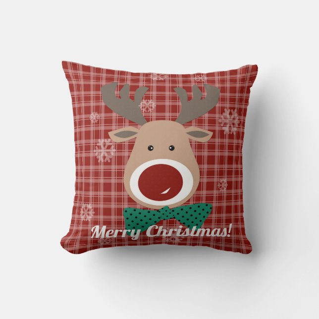 Merry Christmas! Throw Pillow (Front)