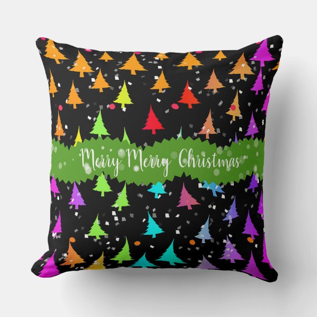 Merry Christmas  Throw Pillow (Front)