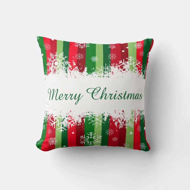 Merry Christmas Throw Pillow (Front)