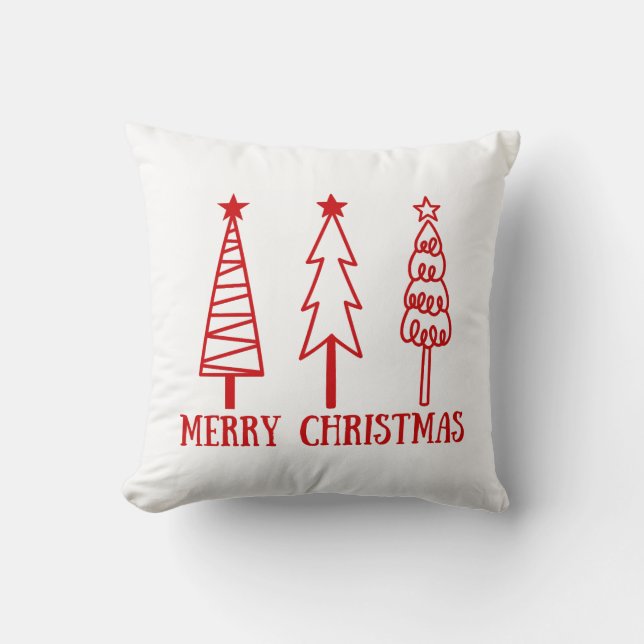 Merry Christmas Throw Pillow (Front)