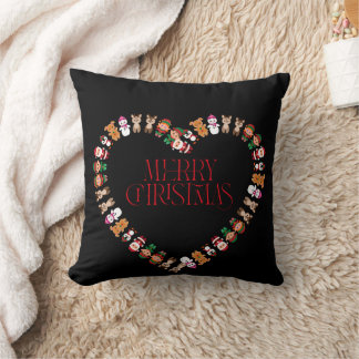 merry christmas throw pillow