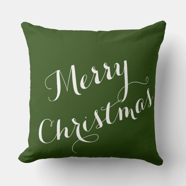 Merry Christmas Throw Pillow 20” x 20” (Front)