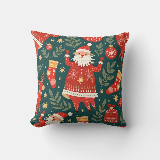 Merry Christmas Throw Pillow 6 (Front)