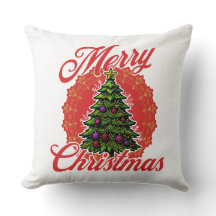 Merry Christmas Thrown Pillow