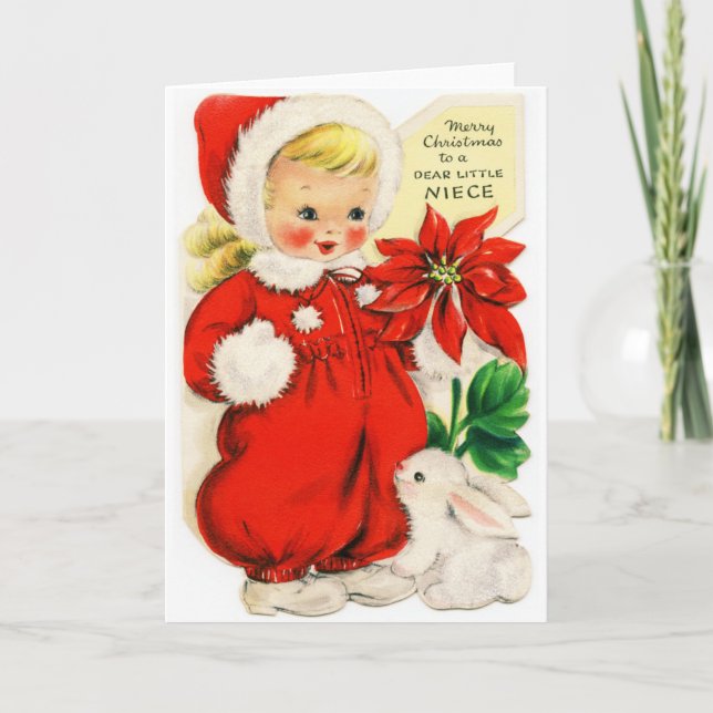 Merry Christmas To a Dear Little Niece Holiday Card (Front)