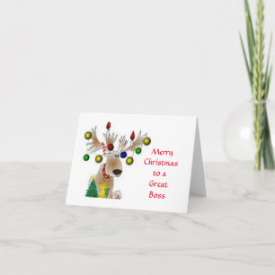 **MERRY CHRISTMAS** TO A GREAT BOSS" CARD