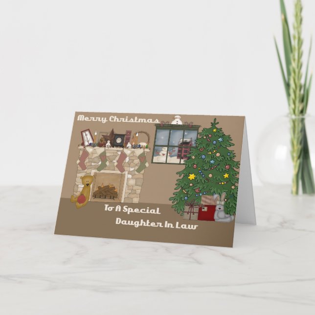Merry Christmas To A Special Daughter In Law Holiday Card (Front)