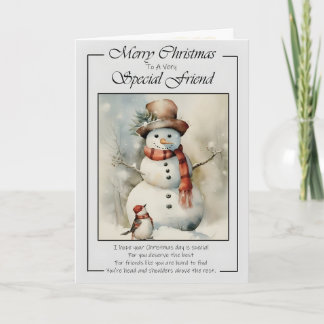 Merry Christmas to a Very Special Friend Christmas Card