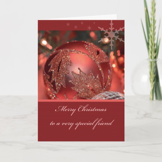 Merry Christmas to a very Special Friend Holiday Card (Front)
