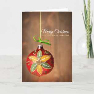 Merry Christmas to a Wonderful Volunteer Holiday Card