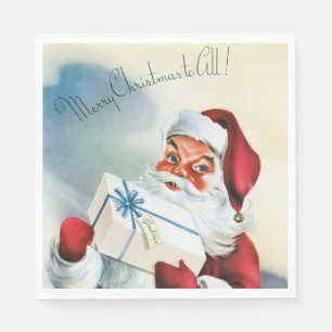 Merry Christmas to All (Vintage Santa Claus)  Napkins