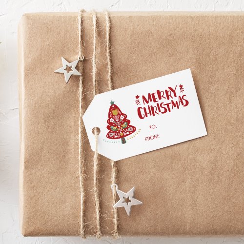 Merry Christmas TOFROM Tree Gift Tag