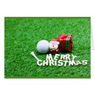 Merry Christmas to golfer Card