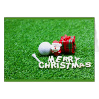 Merry Christmas to golfer Card