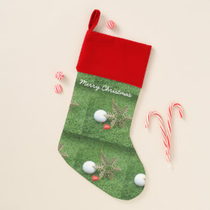 Merry Christmas to golfer with golf ball Christmas Stocking