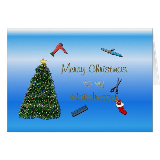 Merry Christmas to hairdresser hairstylist Card
