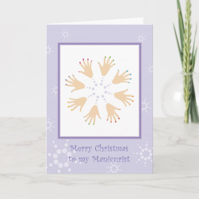 Merry Christmas to Manicurist Holiday Card (Front)