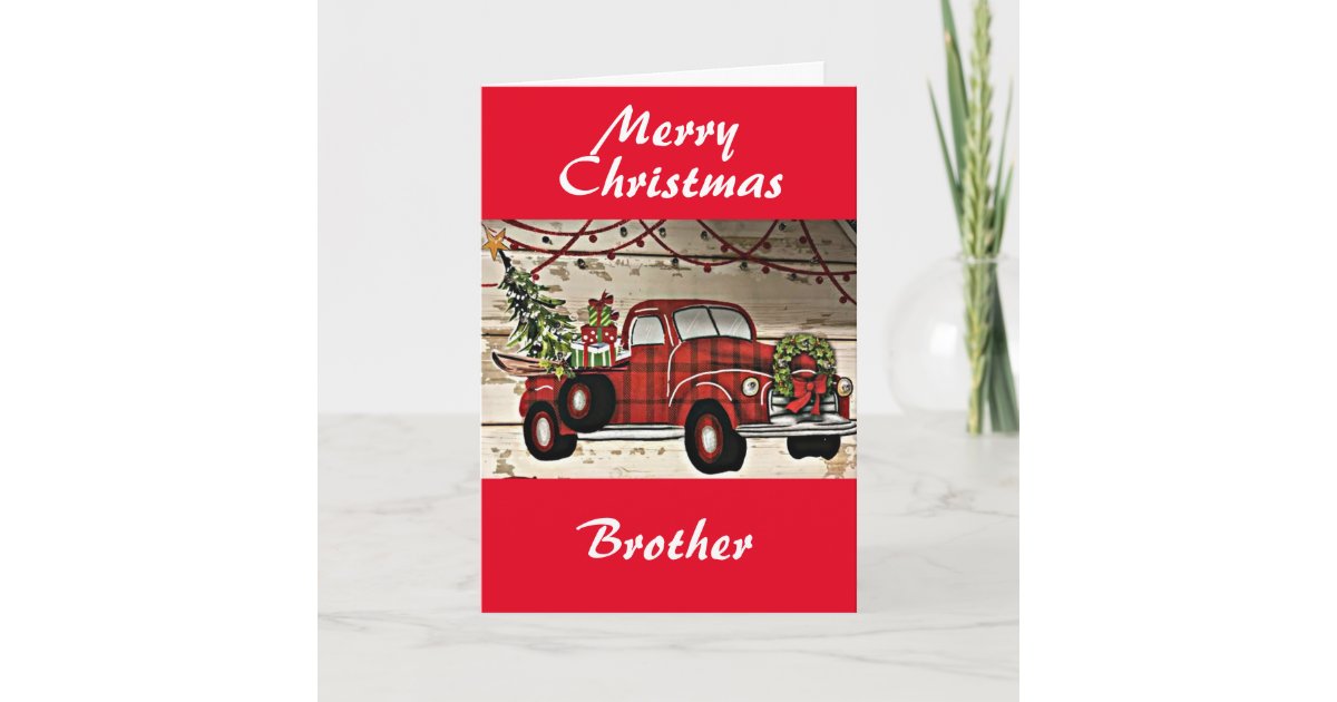MERRY CHRISTMAS TO my **BROTHER** Card  Zazzle.com