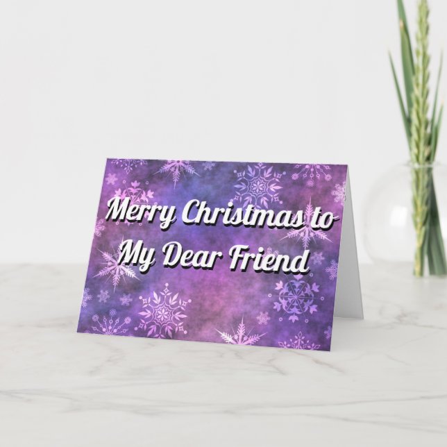 Merry Christmas to My Dear Friend Personalized Holiday Card (Front)