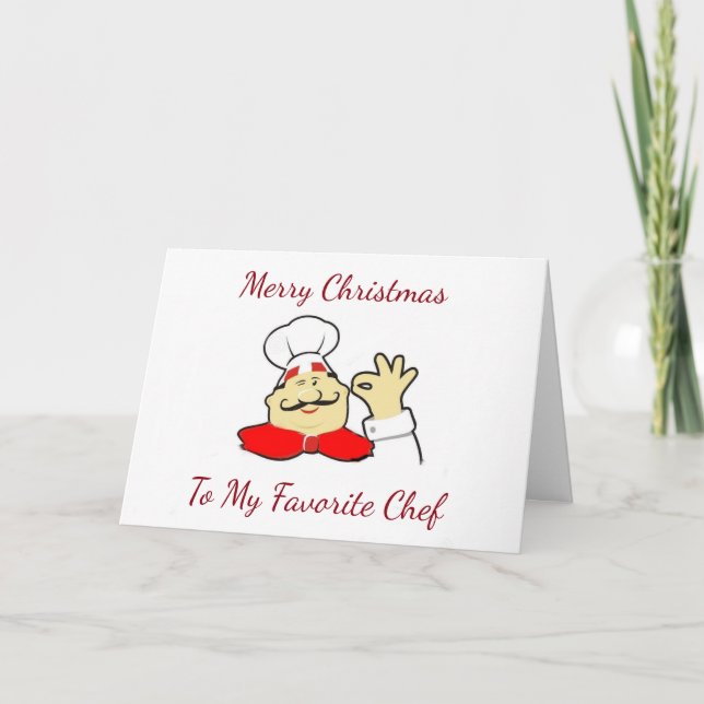 MERRY CHRISTMAS TO MY ***FAVORITE CHEF*** HOLIDAY CARD (Front)