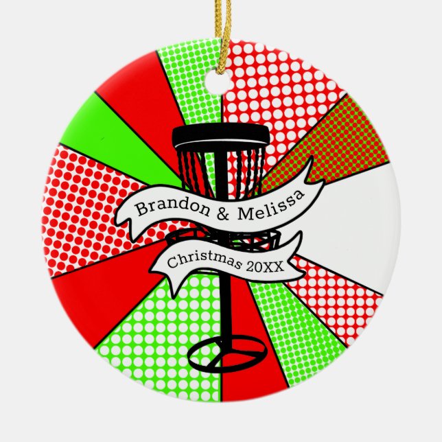 Merry Christmas to my Favorite Disk Golfer  Ceramic Ornament (Front)