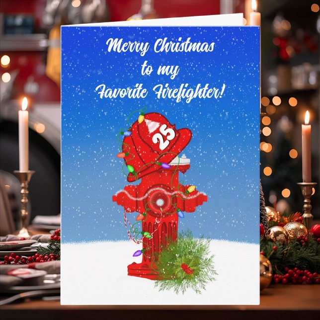 Merry Christmas to my Favorite Firefighter Card (Creator Uploaded)