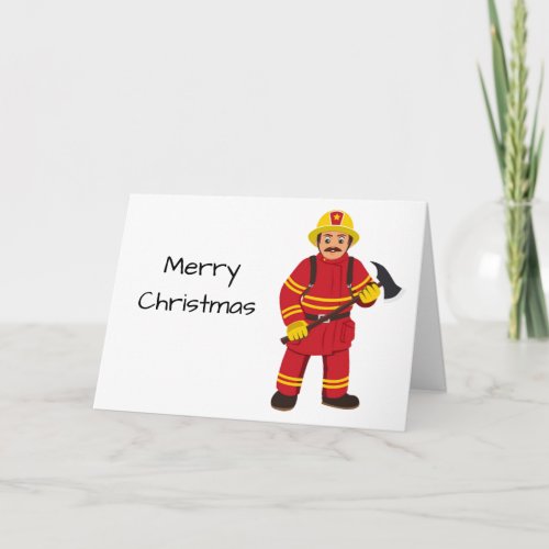 MERRY CHRISTMAS TO MY FAVORITE FIREMAN CARD