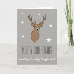 Merry Christmas To My Lovely Boyfriend Card