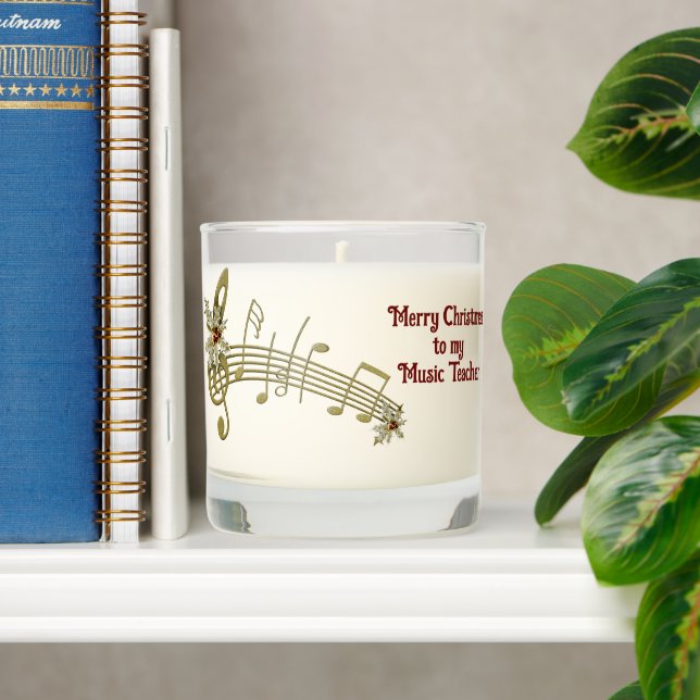 Merry Christmas to my Music Teacher  Scented Candle (Shelf)