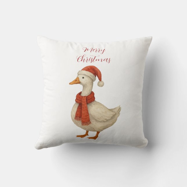 Merry Christmas to my Silly Goose Throw Pillow (Back)