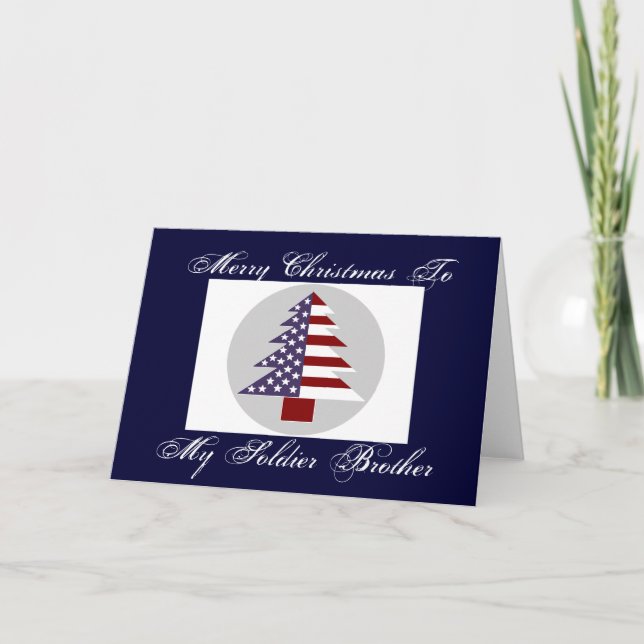MERRY CHRISTMAS TO MY SOLDIER BROTHER HOLIDAY CARD (Front)