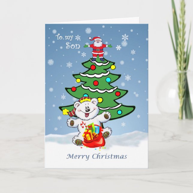 Merry Christmas to my Son Card (Front)