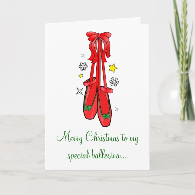 Merry Christmas to My Special Ballerina Holiday Card (Front)